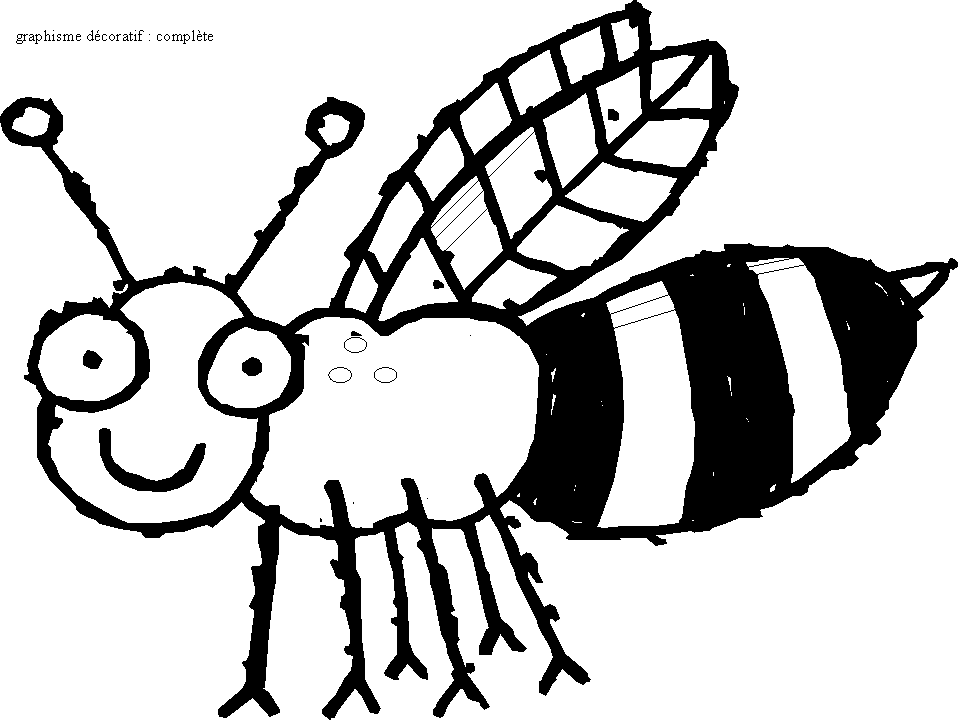 fcihe pour décorer une abeille