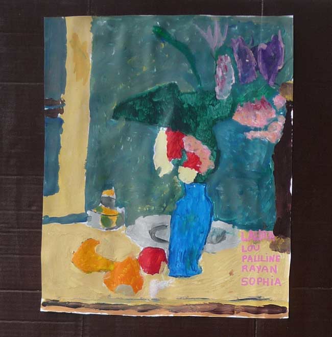 tableau d'un vase à la manière de Paul Cézanne 