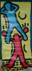 silhouettes à la manière de Keith Haring