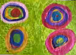 cercles à la manière de Kandinsky