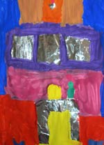 tableau à la manière de Paul Klee