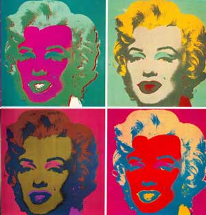portraits de Maryline Monroe d'Andy Warhol