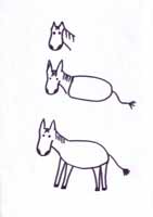 fiche pour apprendre à dessiner un âne