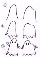 fiche pour apprendre à dessiner un fantôme