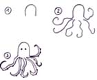 fiche pour apprendre à dessiner une pieuvre