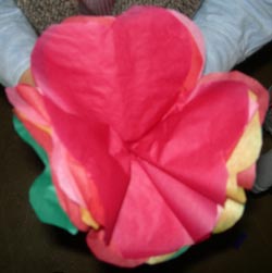 fleur en papier de soie