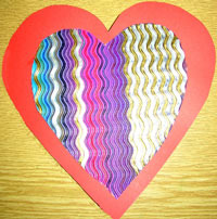 carte coeur en carton ondulé