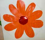 fleur à la peinture acrylique