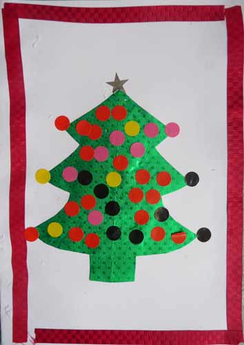 Fabriquer une carte de Noël avec du ruban