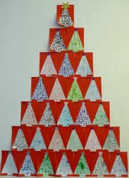 pyramide de sapin de Noël en graphisme