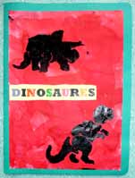 couverture de cahier avec des dinosaures