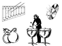 coloriage d'instruments à percussion