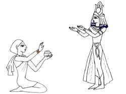 fiche de coloriage sur des personnages egyptiens