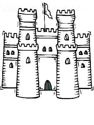 coloriage de château fort
