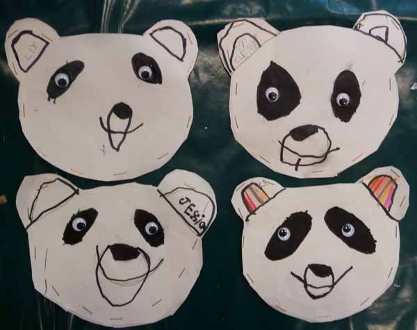 emballage en forme de tête de panda