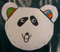 pochette cadeau en forme de tête de panda