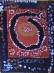 tableau de serpent dans le style des aborigènes d'Australie