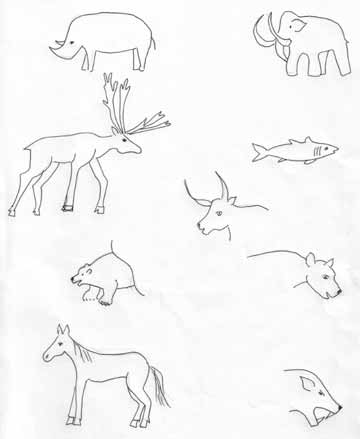 coloriage sur les animaux préhistoriques