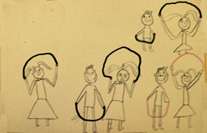 illustration du nombre 7 avec un dessin représantant 7 enfants jouant à la corde à sauter