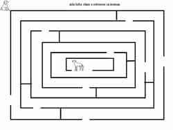 labyrinthe de niveau difficile avec un chien