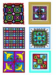 modèles à imprimer de décorations symétriques en couleur