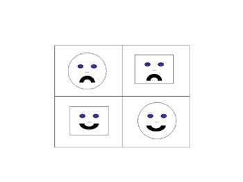images pour tableau à double entrée avec visages et des formes géométriques